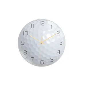 Creative golf ball wall clock acrylic silent movement modern home bedroom decor watch
