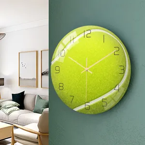 Orologio da parete palla da tennis, acrilico movimento silenzioso camera da letto.
