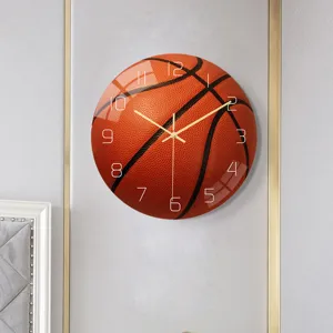 Basketball wall clock silent movement acrylic decorative clock for living room bedroom
