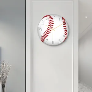 Baseball Wanduhr Acryl Leises Uhrwerk Dekorative Uhr fur Wohnzimmer Schlafzimmer