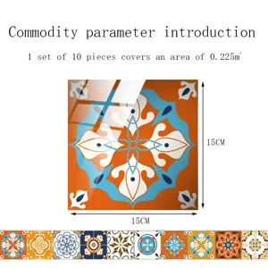 Adesivi per piastrelle in cristallo impermeabili adesivi murali 15x15cm decorativi