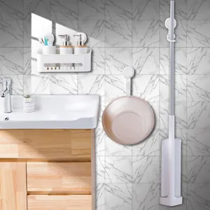 Waterproof marble tile stickers for bathroom wall decor, durable self-adhesive PVC film.