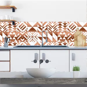 Crystal tile stickers waterproof self-adhesive geometric marble wall decals for kitchen decor