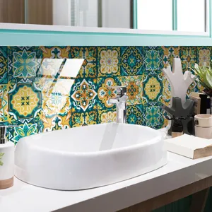 Adesivi per piastrelle in cristallo impermeabili adesivi murali autoadesivi per cucina bagno.