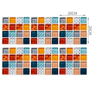 3D mosaic tile stickers waterproof self-adhesive PVC wall stickers home decor 20x20cm