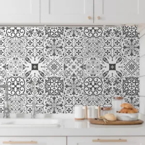 Adesivo per piastrelle retro sticker murale cucina decorazione impermeabile da attaccare.