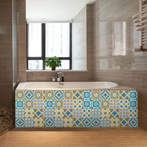 Adhesivo de azulejos marroquies para bano banera impermeable mural autoadesivo