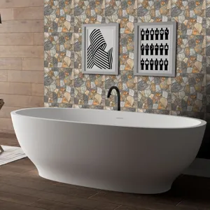 Carta da parati effetto pietra adesivo murale per decorazione d'interni bagno moderno.
