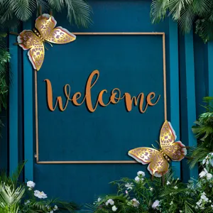 3D Hollow Butterfly Wall Stickers Pearlescent Paper Wedding Party Home Decor Item