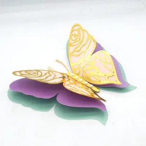 3d layered hollow butterfly wall sticker pearl paper decor for wedding home party detail view