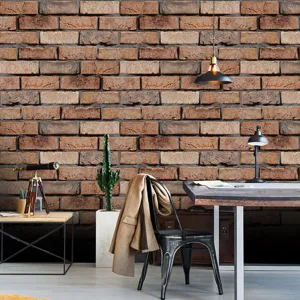 Carta da parati adesiva effetto mattone finto murale decorazione stanza dettaglio