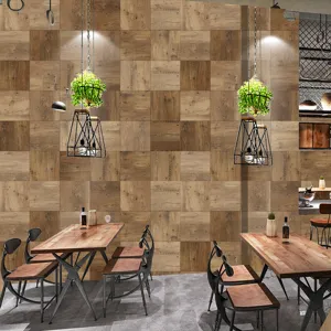 Carta da parati adesiva texture legno quadrata adesivo murale decorazione soggiorno cucina