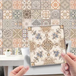 Adesivo Murale Piastrella a Mosaico Retro Impermeabile Autoadesivo PVC Wall Decal Per Cucina Bagno Decorazioni Casa Soggiorno Camera da Letto
