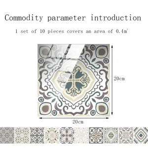 Adesivo per piastrelle in cristallo 20x20cm pavimento parete geometrico decoro