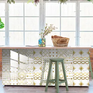 Modern geometric marble crystal tile sticker waterproof self adhesive wall sticker decor.