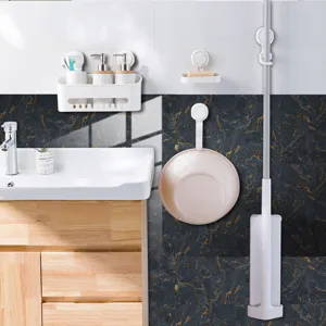 Moderne wasserdichte Marmor Wandaufkleber für Badezimmer Dekor, stilvolle Fliesen.