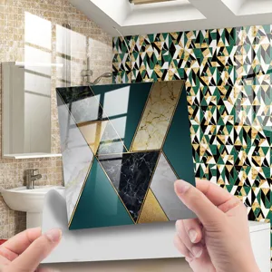 Geometric marble crystal tile sticker waterproof wall sticker for home decor detail view