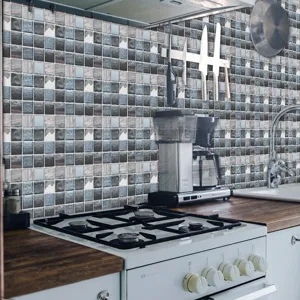 3D Peel and Stick Mosaic Tile Sticker Waterproof Self Adhesive Kitchen Wall Decor DIY