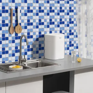 Autocollant mural carrelage mosaïque 3D adhésif, sticker déco PVC DIY étanche pour maison.