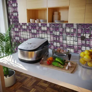 Autocollant de carrelage mosaique 3D adhesif mur cuisine decoration impermeable detail