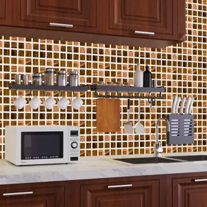 Autocollant de carrelage mosaique 3D, sticker mural etanche et autocollant pour cuisine.