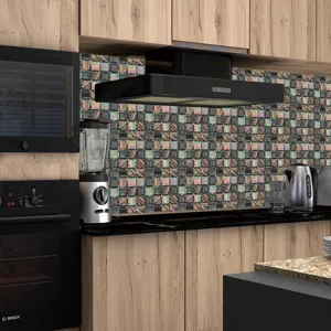 Stickers carrelage mosaique 3D adhesif mural autocollant cuisine decoration murale