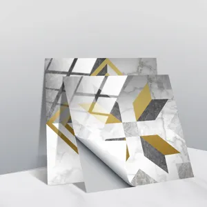 Crystal tile sticker waterproof marble pattern self-adhesive wall floor sticker home decor