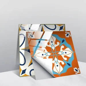 Adesivo per piastrelle in cristallo pavimento impermeabile decorazione motivo geometrico