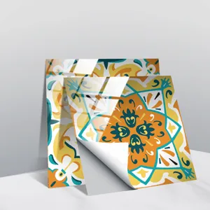 Adesivo per piastrelle in cristallo impermeabile adesivo da parete pavimento decorativo