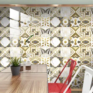 Crystal porcelain tile stickers waterproof self-adhesive wall stickers for home decor.