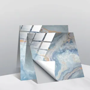 Glänzender Marmor Textur Fliesenaufkleber wasserdichter selbstklebender Wandaufkleber
