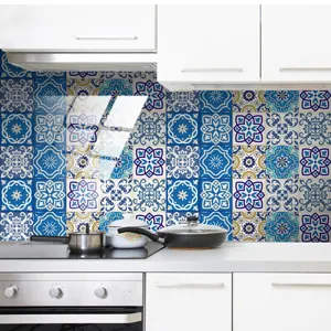 Adesivi per piastrelle marocchine decorative impermeabile carta da parati per cucina