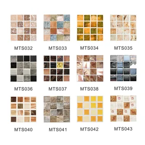 Waterproof Mosaic Tile Wall Stickers Self Adhesive Peel And Stick Backsplash Decals For Kitchen Bathroom Home Decor