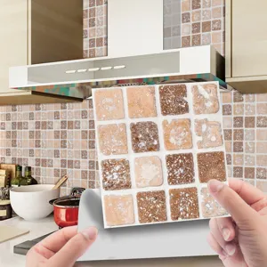 MTS032 self-adhesive mosaic tile sticker with matte film for kitchen wall decoration.