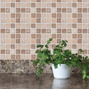 Self-adhesive mosaic tile sticker kitchen wall decor waterproof removable renovation film.