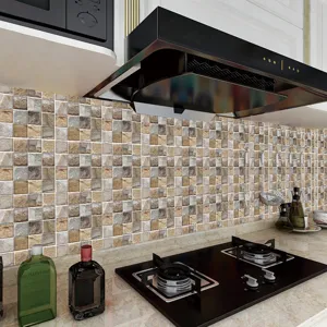 Mosaic tile sticker peel and stick backsplash wallpaper waterproof kitchen wall decor 3d self adhesive
