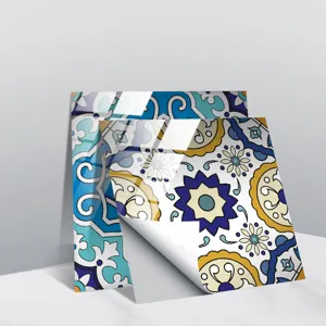 Adesivo per piastrelle in ceramica cristallo, sticker antiscivolo impermeabile per pavimento e muro.