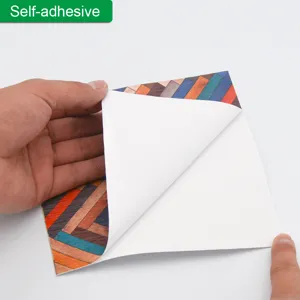Wood grain self-adhesive tile sticker retro wall sticker removable peel and stick decor