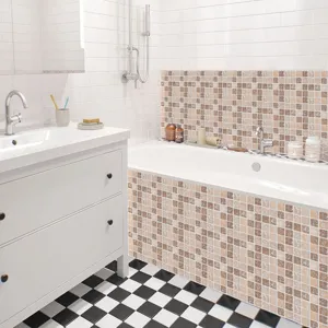 Mosaic tile sticker peel and stick waterproof kitchen bathroom wall decor detail view
