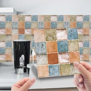 Self-adhesive mosaic tile stickers kitchen wall decor peel and stick backsplash