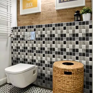 Mosaic tile sticker waterproof self-adhesive wall paper for kitchen and bathroom decor
