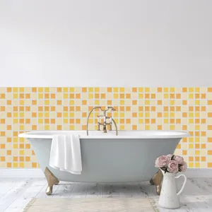 Mosaic tile sticker frosted self-adhesive wall paper for kitchen bathroom home renovation