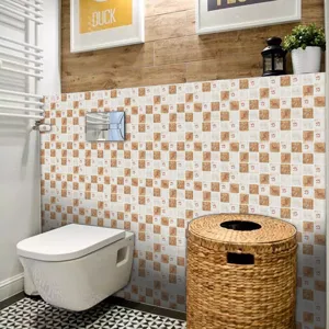 Self-adhesive mosaic tile wall sticker for kitchen and bathroom interior home decoration.