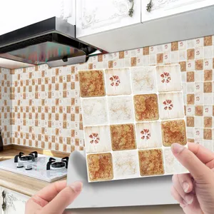 Self-adhesive kitchen mosaic tile wall sticker, frosted surface, waterproof wallpaper