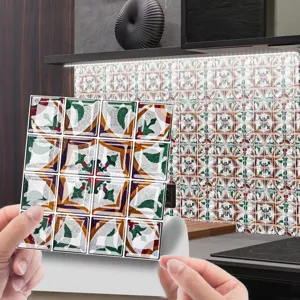 3D mosaic tile sticker self-adhesive PVC wall sticker waterproof kitchen backsplash decor