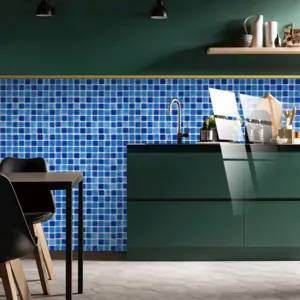 Adesivo per Piastrelle Mosaico in PVC con Pellicola di Cristallo Impermeabile per Casa