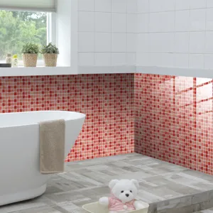 Adesivo piastrella mosaico pellicola cristallo impermeabile PVC decorazione bagno dettaglio