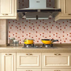 Adesivo per piastrelle a mosaico in PVC per paraschizzi da cucina, carta da parati impermeabile.