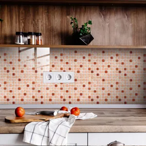 Adesivo per Piastrelle Mosaico in PVC Impermeabile Pellicola Lucida Cucina Decorazione