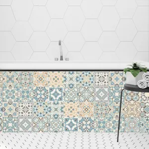 Vintage mosaic tile sticker waterproof peel and stick wallpaper for kitchen bathroom home decor